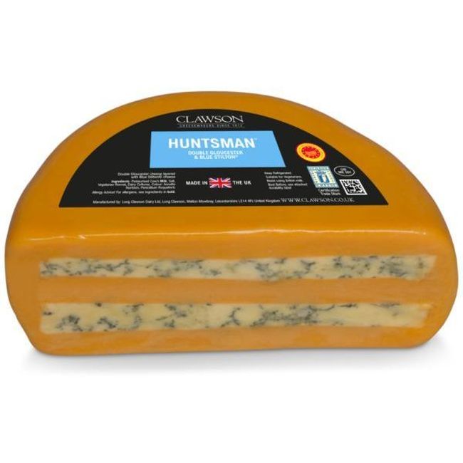 Coombe Castle Huntsman Double Gloucester Cheese With Blue Stilton, 2 Kg -- 6 Per Case