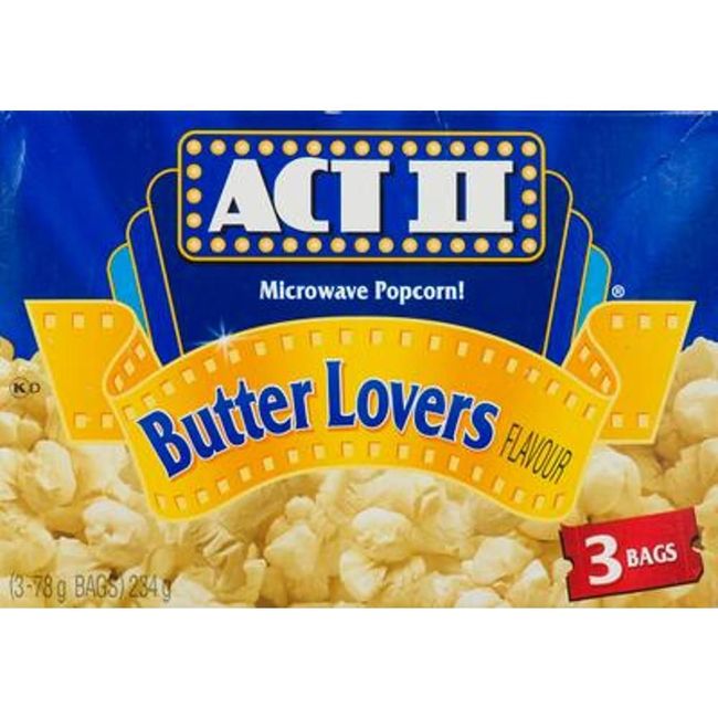 Act Ii Butter Lovers Microwave Popcorn, 78 G -- 36 Per Case