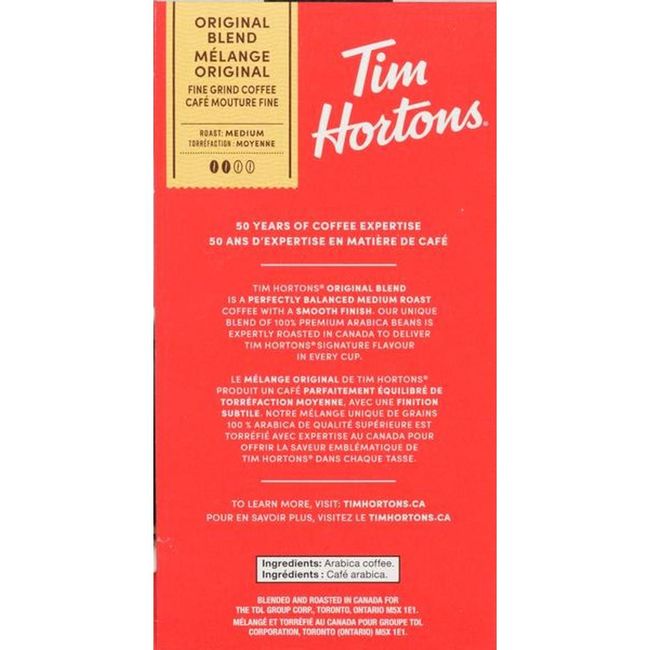 Tim Hortons Capsules De Café K-cup Original Blend, 30 Unités -- 4 Par Boîte