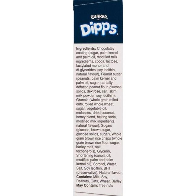 Quaker Dipps Peanut Butter Granola Bar, 156 G -- 12 Per Case