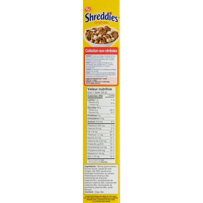 Post Shreddies Cereal, 440 G -- 12 Per Case