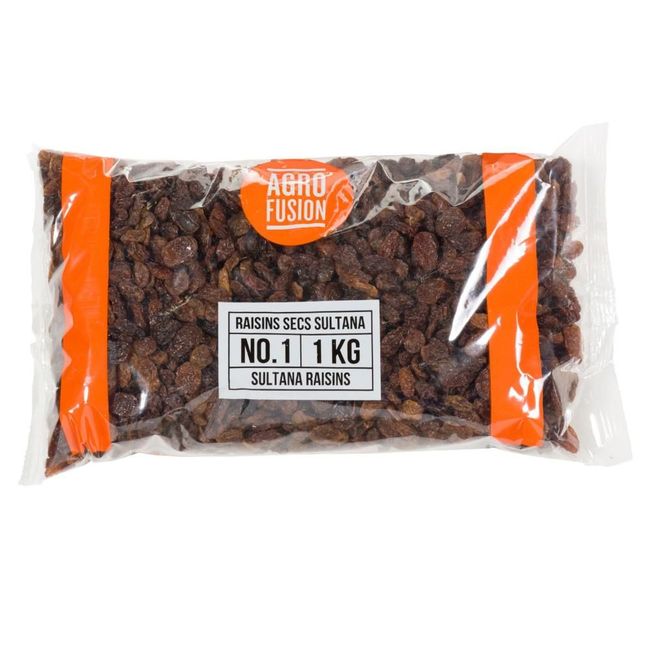 Agrofusion Dried Seedless Sultana Raisins, 1 Kg -- 6 Per Case