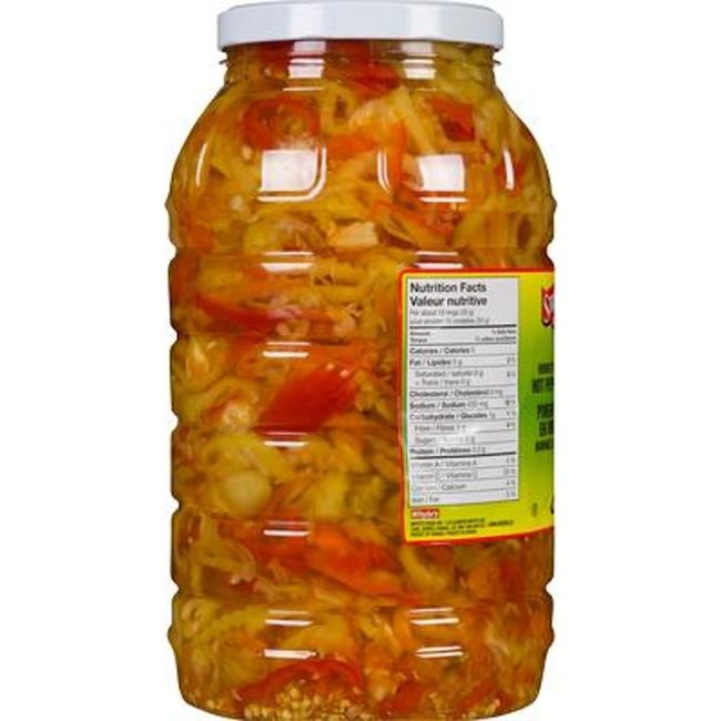 Strub's Hot Banana Pepper Ring, 4 L -- 2 Per Case