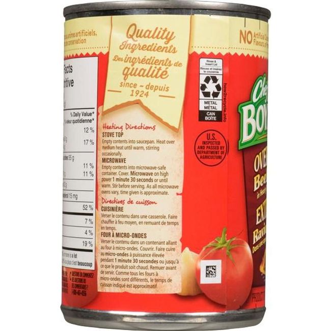 Chef Boyardee Oven Stuffed Beef Ravioli, 425 G -- 24 Per Case