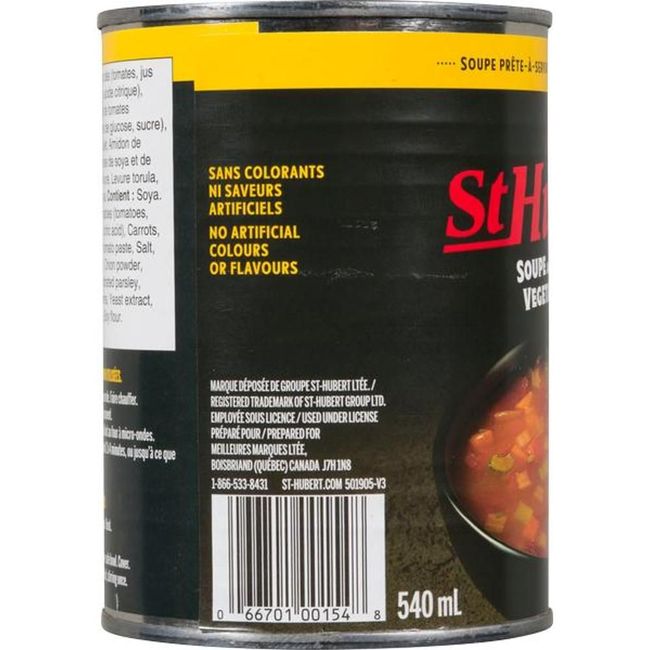 St Hubert Vegetable Soup, 540 Ml -- 24 Per Case