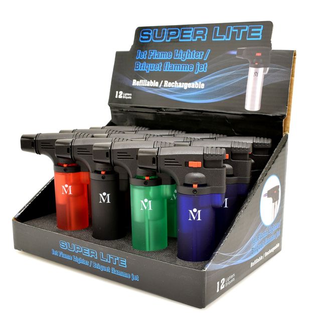 Super Lite Briquet Rechargeable Jet Flame -- 96 Par Caisse