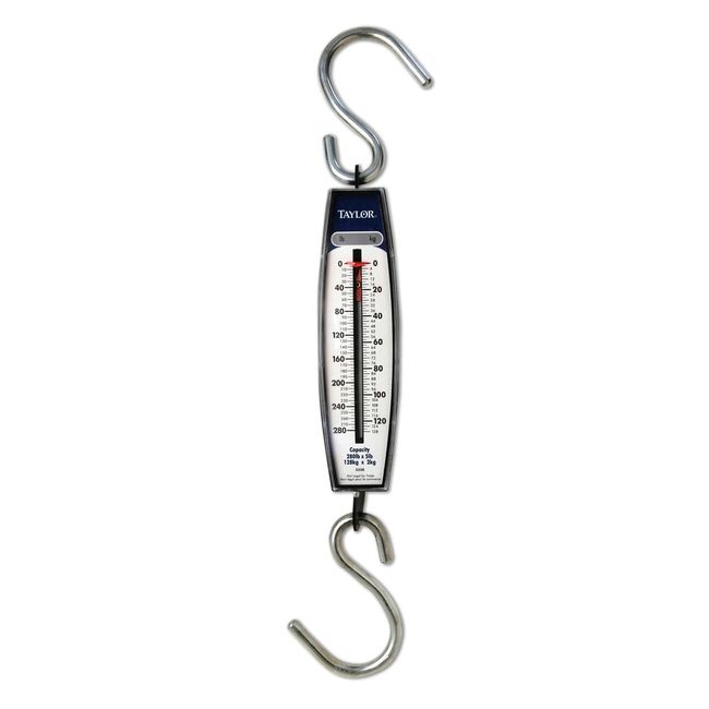 Taylor Precision 33284104 Industrial Vertical Hanging Spring Scale, 280 Lb. X 5 Lb