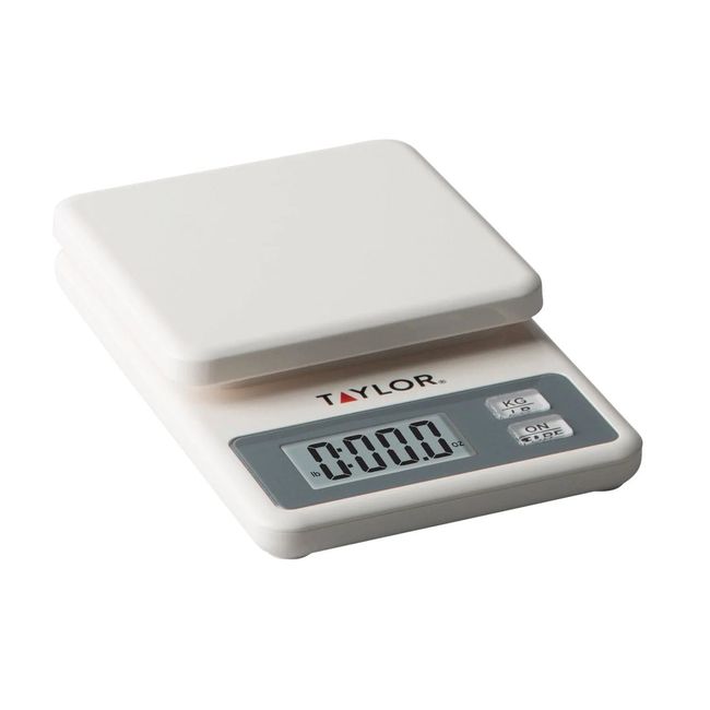 Taylor Precision 3817 White Compact Digital Kitchen Scale, 11 Lb. Capacity