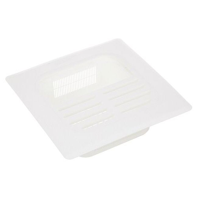 Allpoints All1021190 White Plastic Floor Strainer, 8 In