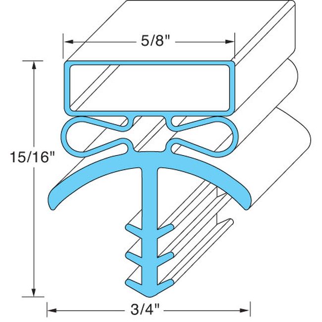 Bally Bal016546 Door Gasket, 77 3/4 X 33 5/8 In