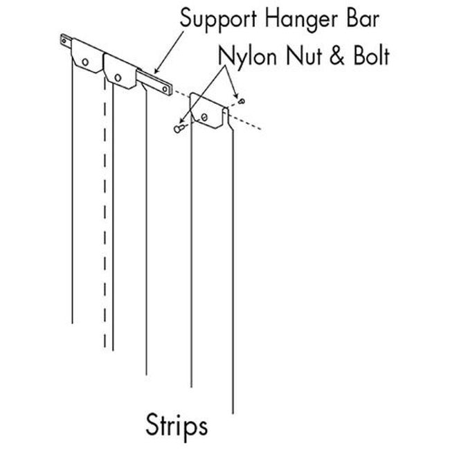 Kason Kas402la6063884 Easimount Freezer Strip Curtain, 38 X 84 In