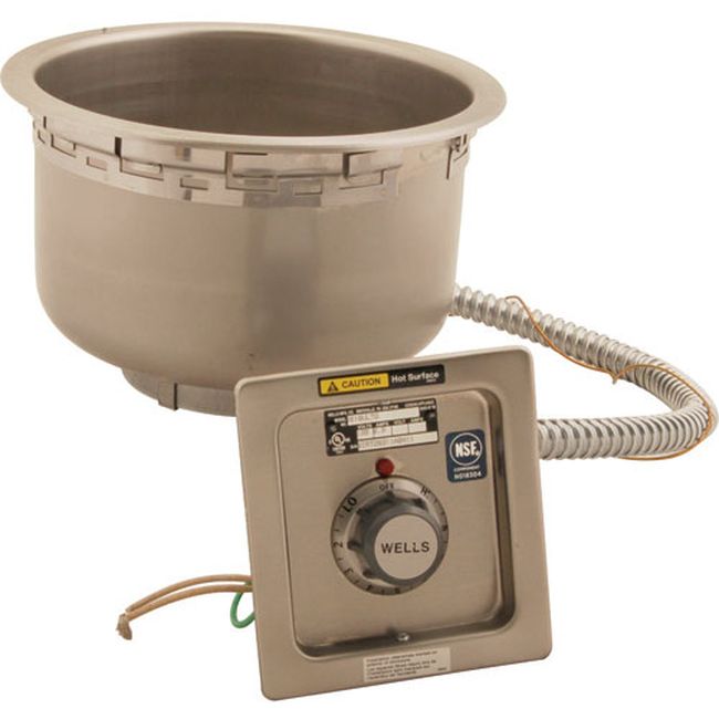 Wells Wel5p-ss10tdu-120 120 Volts Stainless Steel Round Drop Warmer With Drain