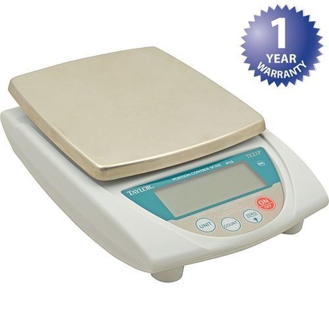 Taylor Precision Te21p Stainless Steel Removable Platform Digital Portion Control Scale, 21 Oz Capacity