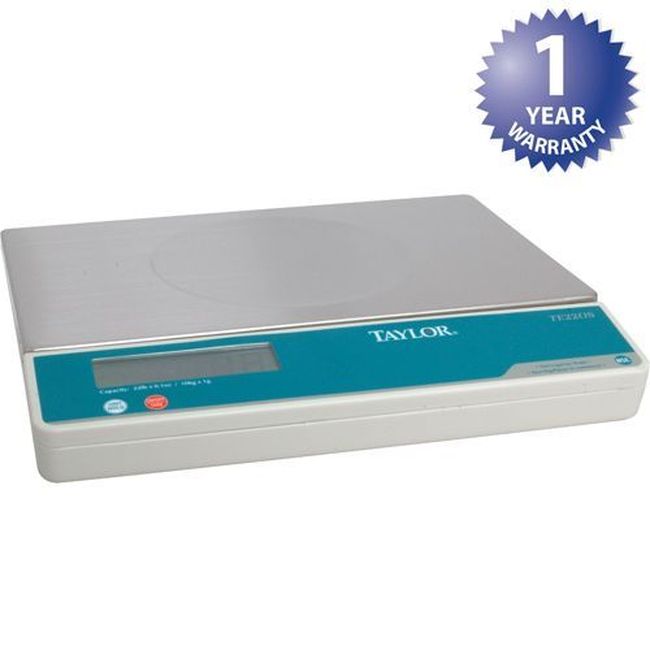 Taylor Precision Te22os Stainless Steel Platform Digital Portion Scale, 22 Lb Capacity