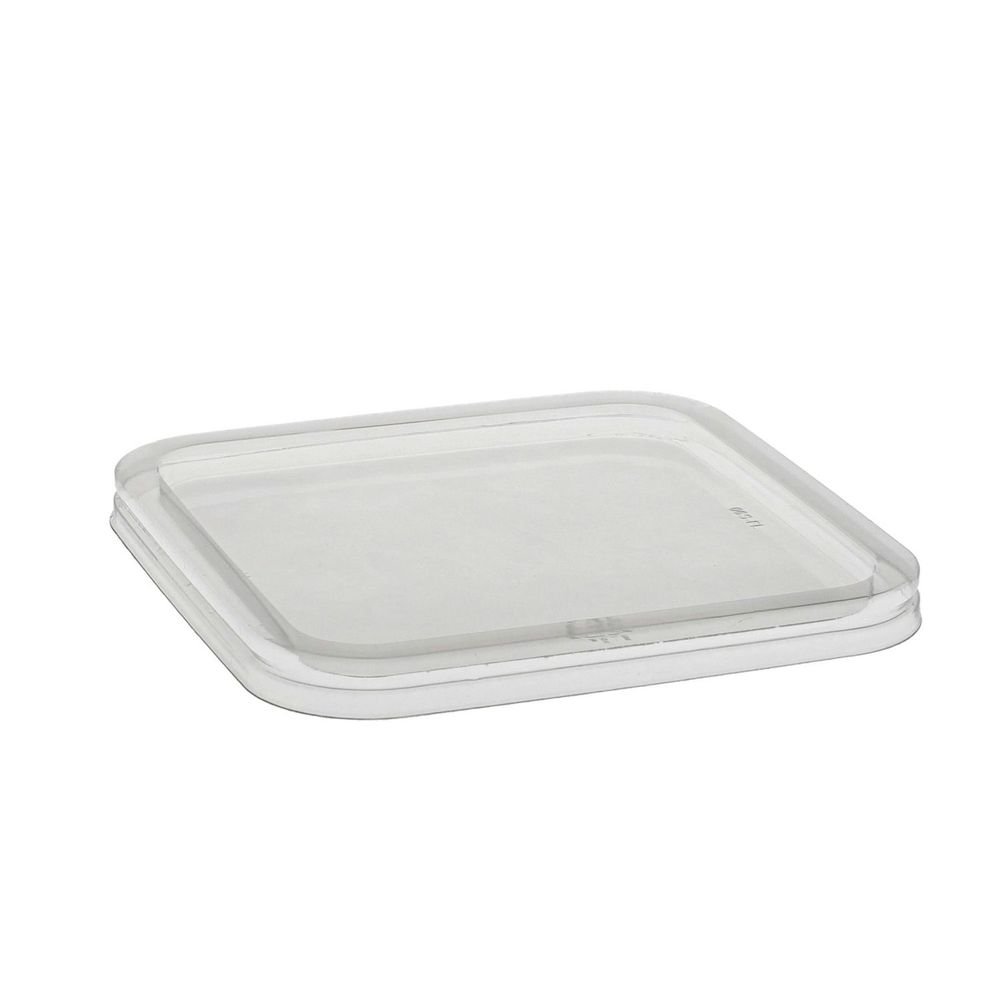 Earthchoice Clear Rpet 6 In Square Lid For Snack Box -- 360 Per Case