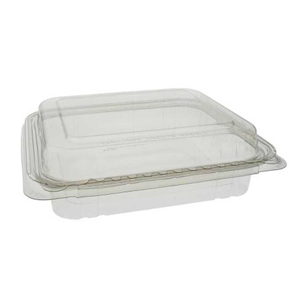 Earthchoice Shallow Rpet Tamper-evident Hinged Dome Lid Deli Container, 35 Oz Capacity -- 160 Per Case