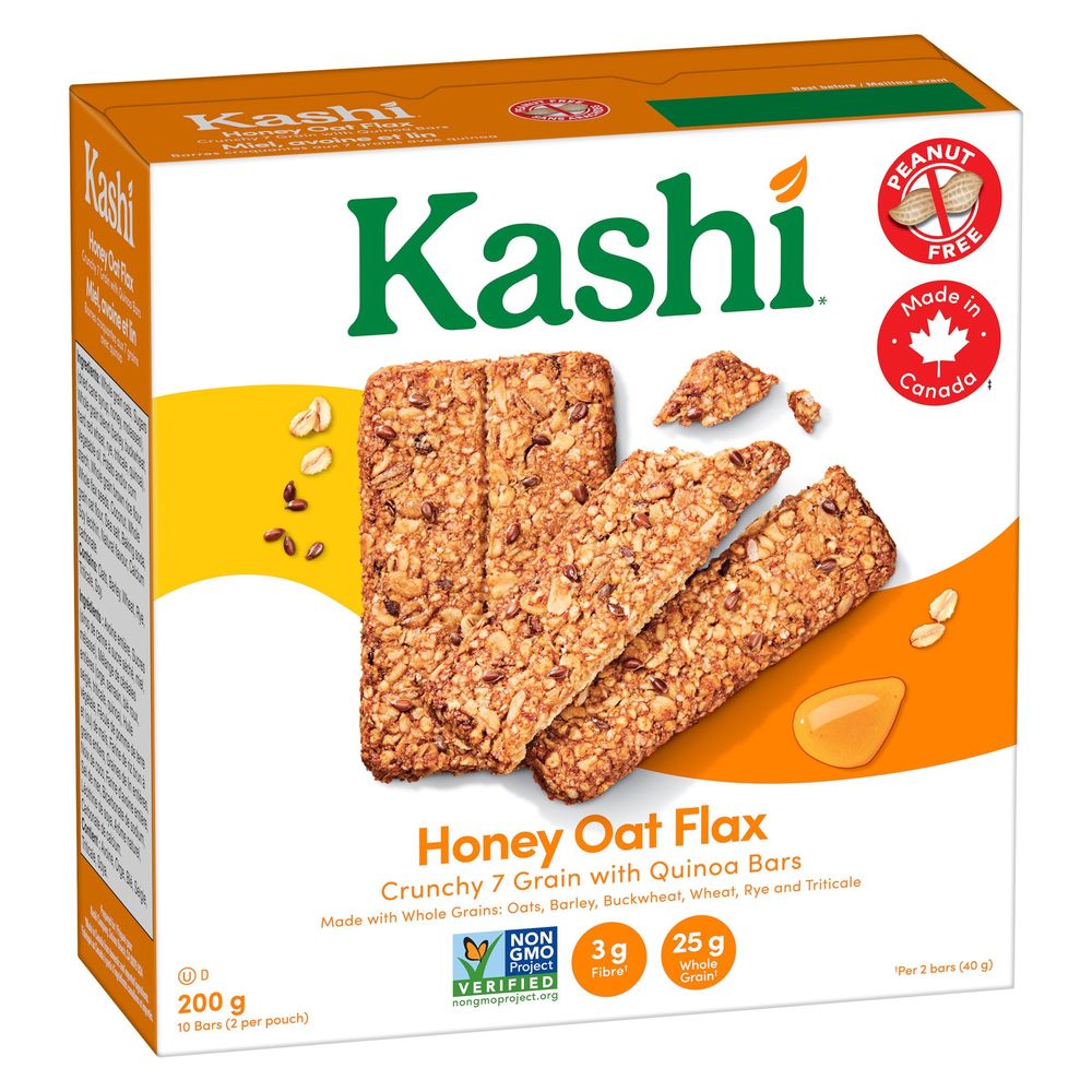 Kashi Honey Oat Flax Crunchy 7 Grains With Quinoa Bar, 200 G -- 12 Per Case