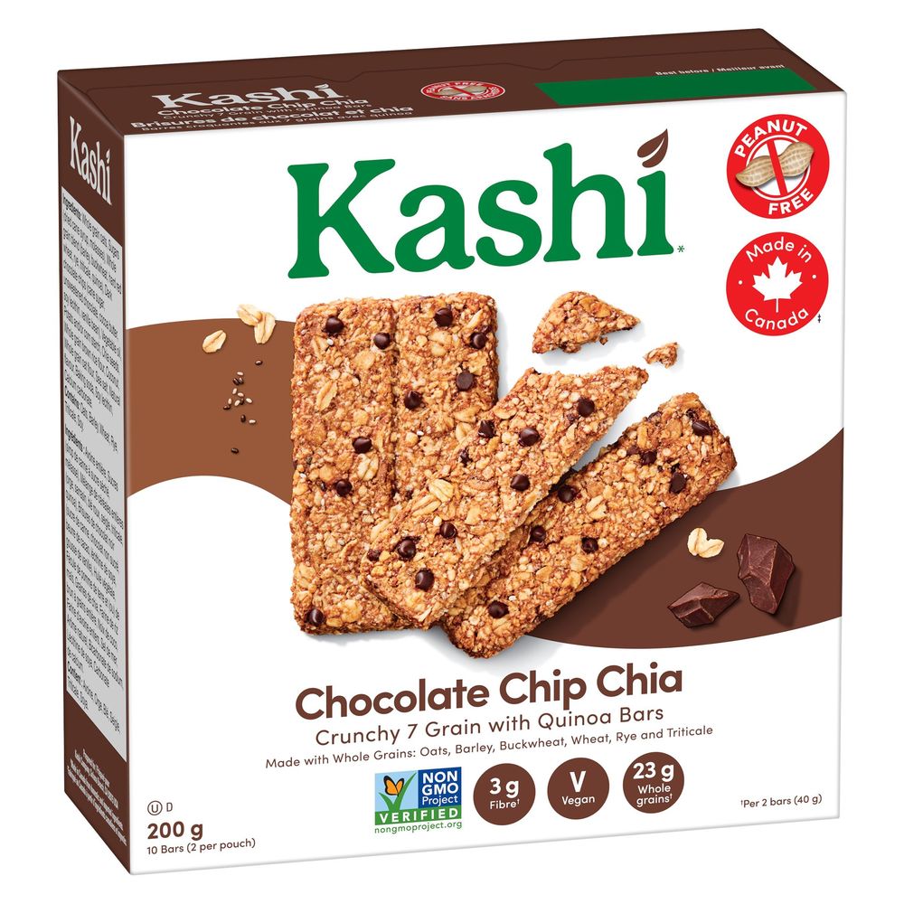 Kashi Chocolate Chip Chia Crunchy 7 Grain With Quinoa Bar, 200 G -- 12 Per Case