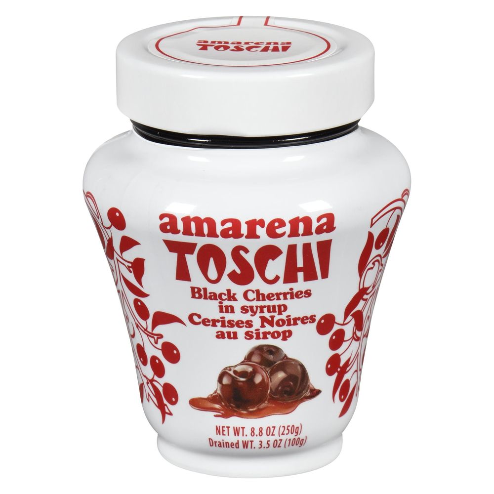 Toschi Amarena Candied Sour Black Cherries In Syrup, 250 G -- 6 Per Case