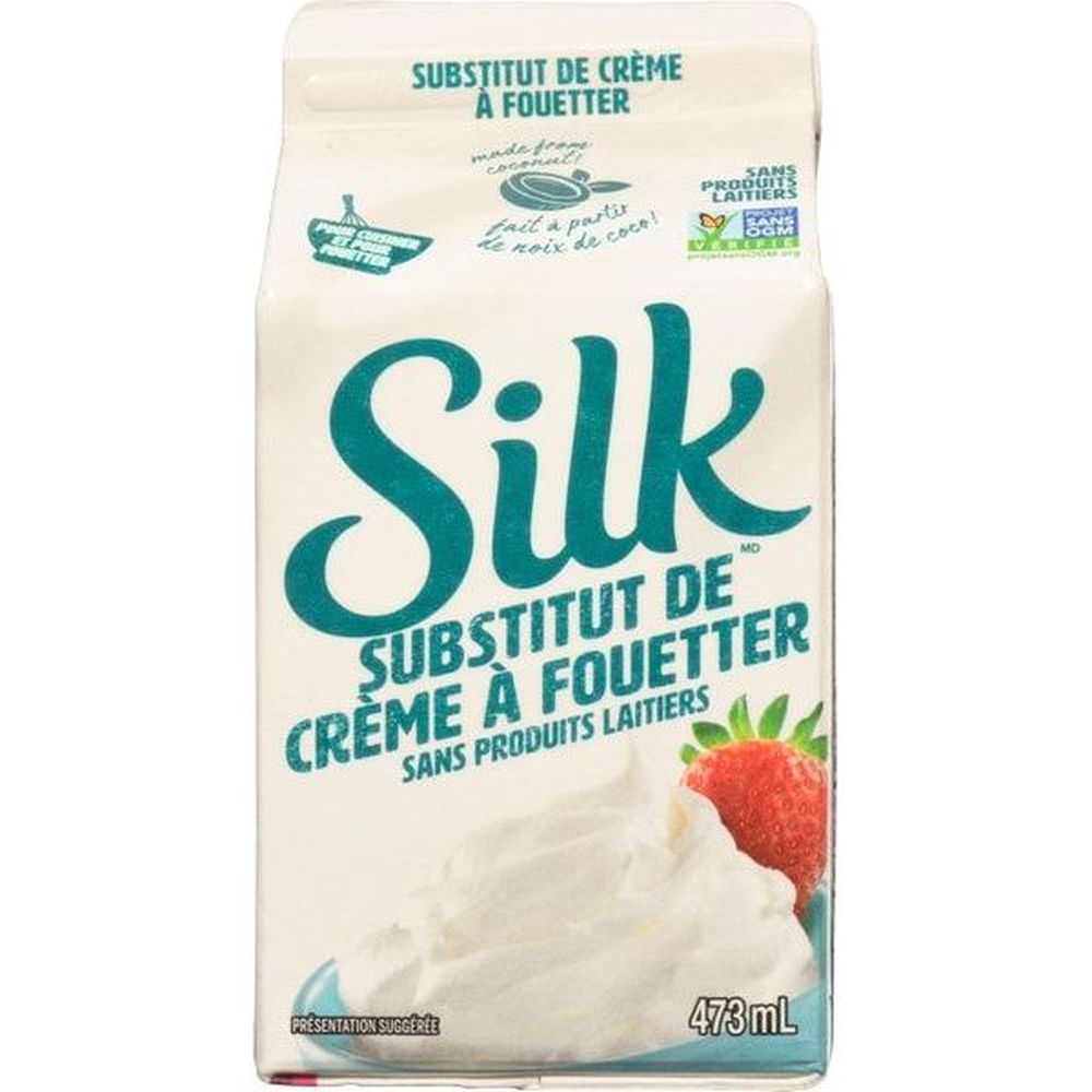 Silk Dairy Free Coconut Unsweetened Whipping Cream Alternative, 473 Ml -- 12 Per Case