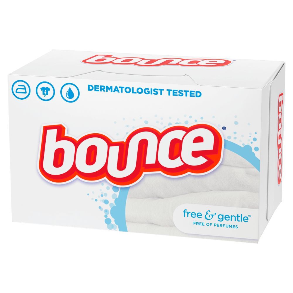 Bounce Free And Gentle Fragrance Free Fabric Softener Dryer Sheet, 80 Count -- 9 Per Case