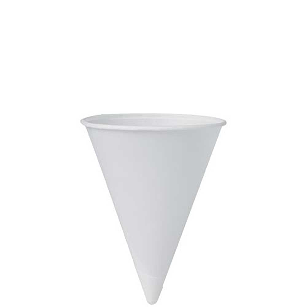 Solo White Treated Paper Water/refill Cone Cup, 4 Oz Capacity -- 5000 Per Case