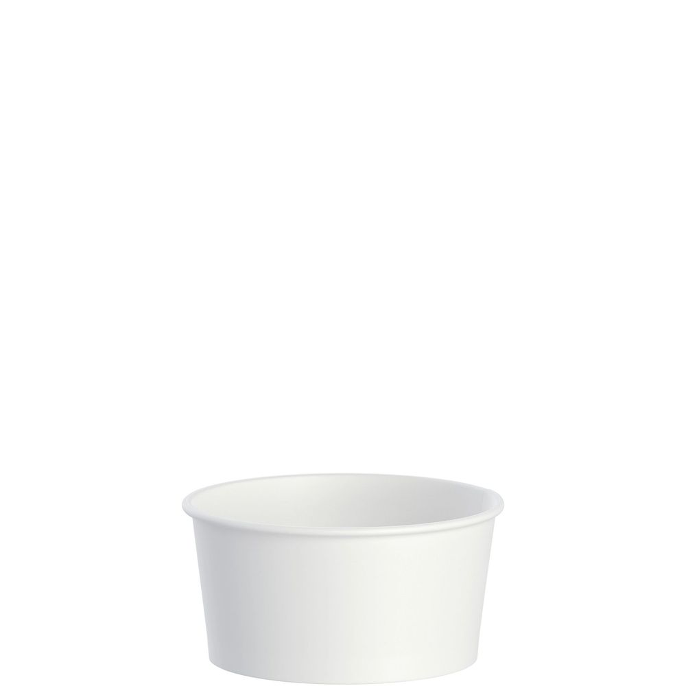 Solo Contenants Alimentaires Blancs Double Face En Polyéthylène Non Imprimés, Capacité De 170 Ml (6 Oz) – 1000 Unités Par Carton