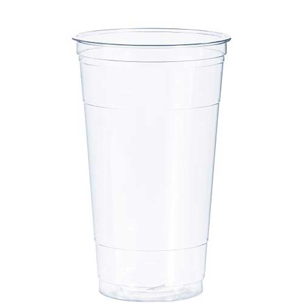 Solo Gobelet En Plastique Pet Transparent À Paroi Droite, Capacité De 32 Oz -- 300 Par Boîte