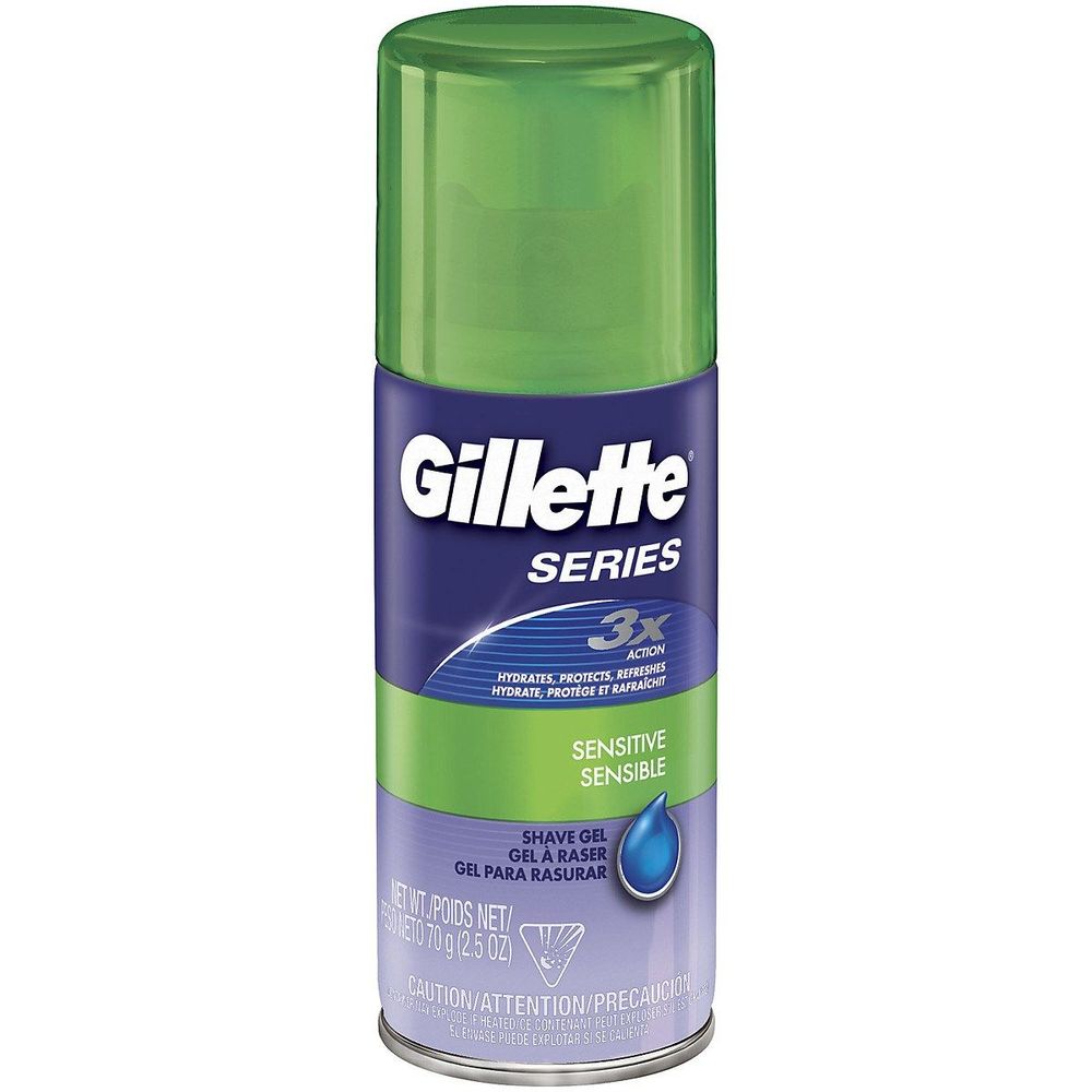 Gillette Series Sensitive Skin Shave Gel, 70.87 G -- 24 Per Case