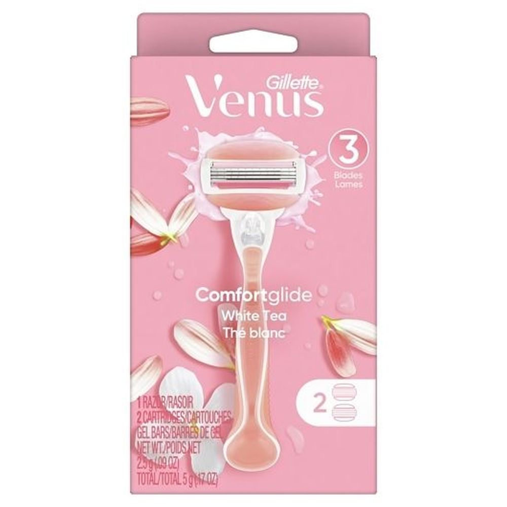 Venus Female White Tea Premium Razor -- 36 Per Case