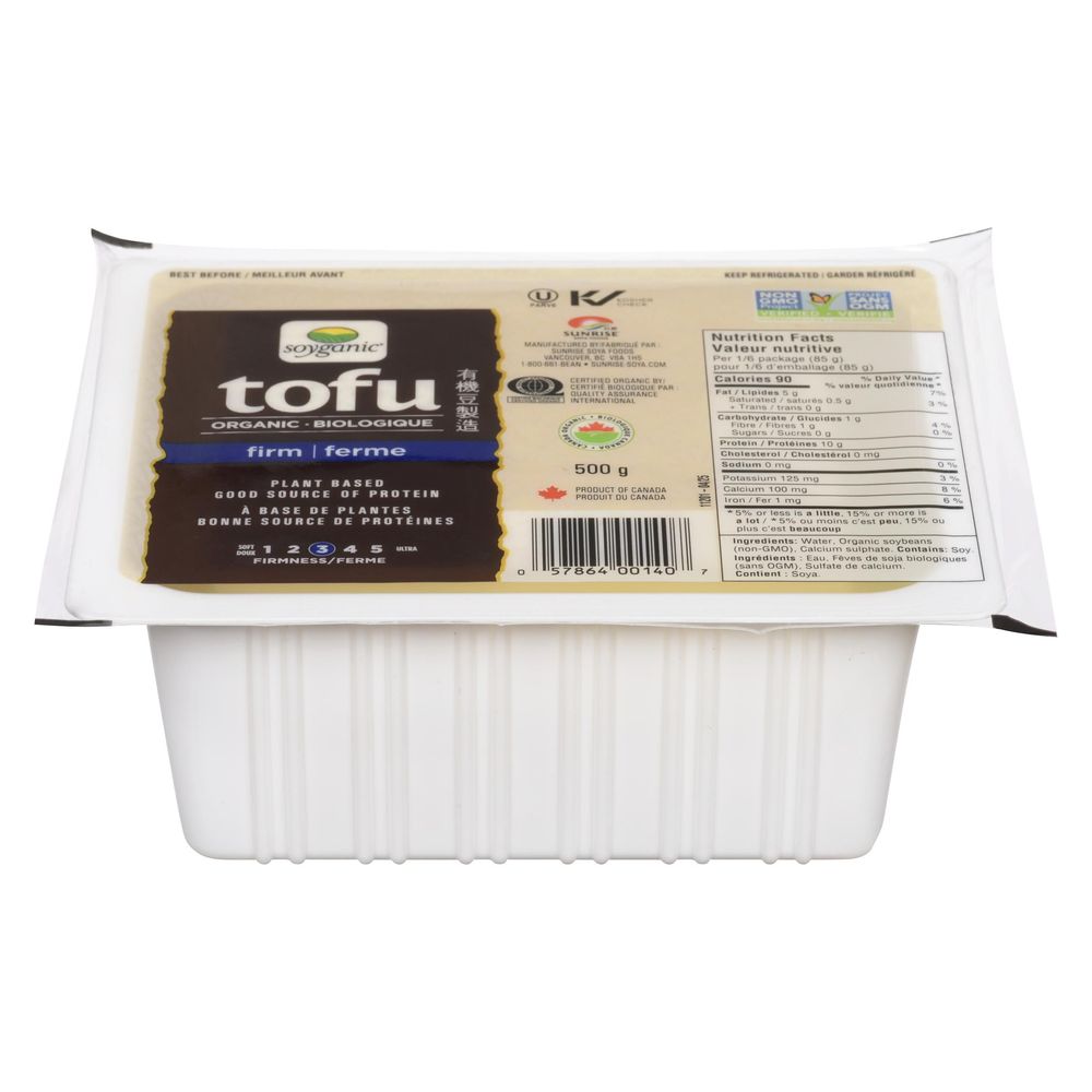 Sunrise Soya Foods Soyganic Firm Tofu, 500 G -- 12 Per Case