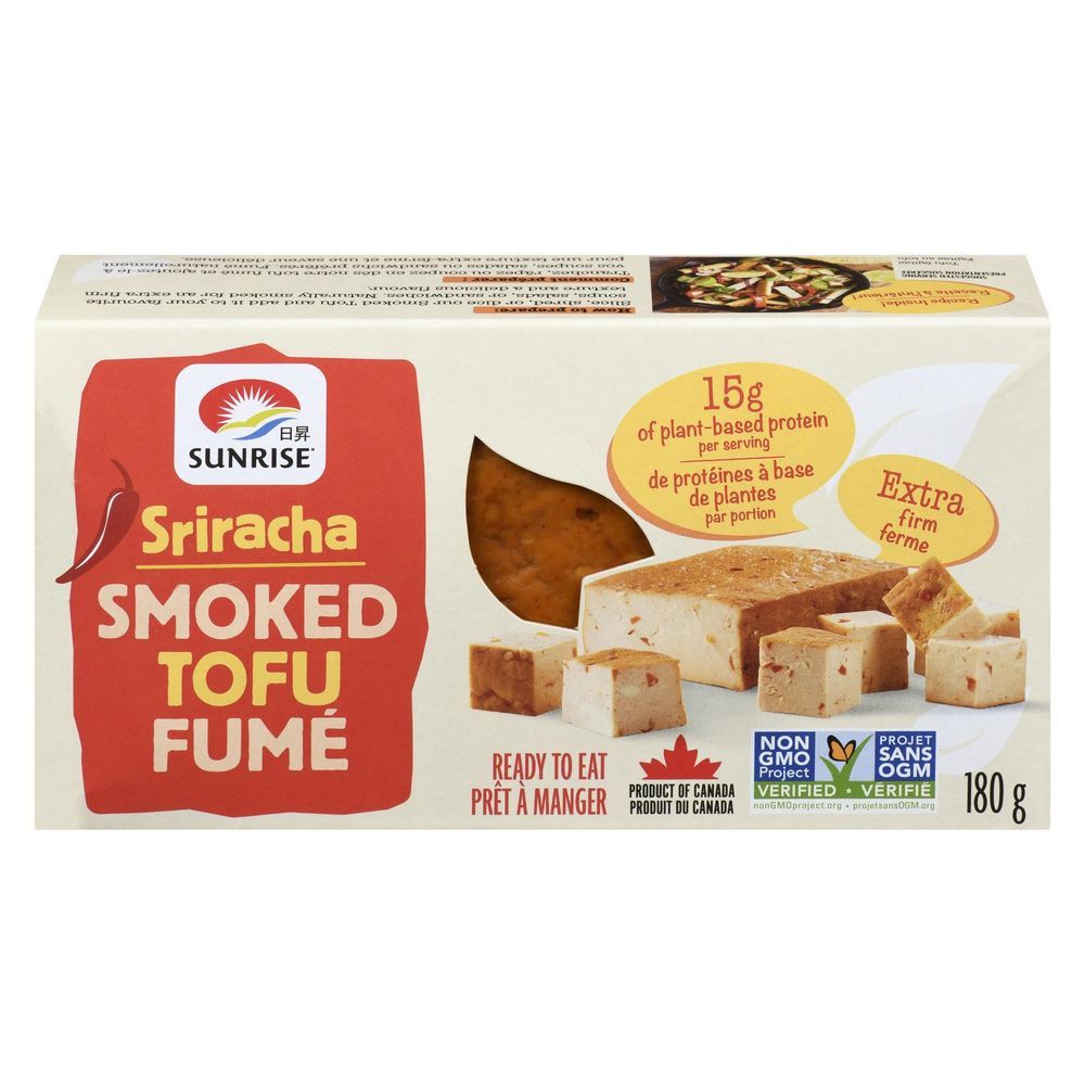 Sunrise Soya Foods Smoked Sriracha Tofu, 180 G -- 12 Per Case