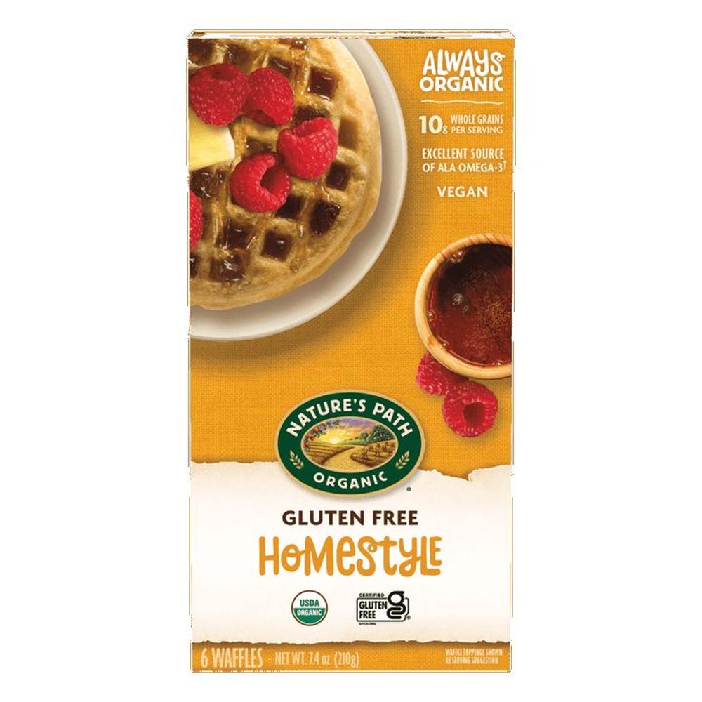 Nature's Path Organic Homestyle Gluten Free Waffles, 210 G -- 12 Per Case