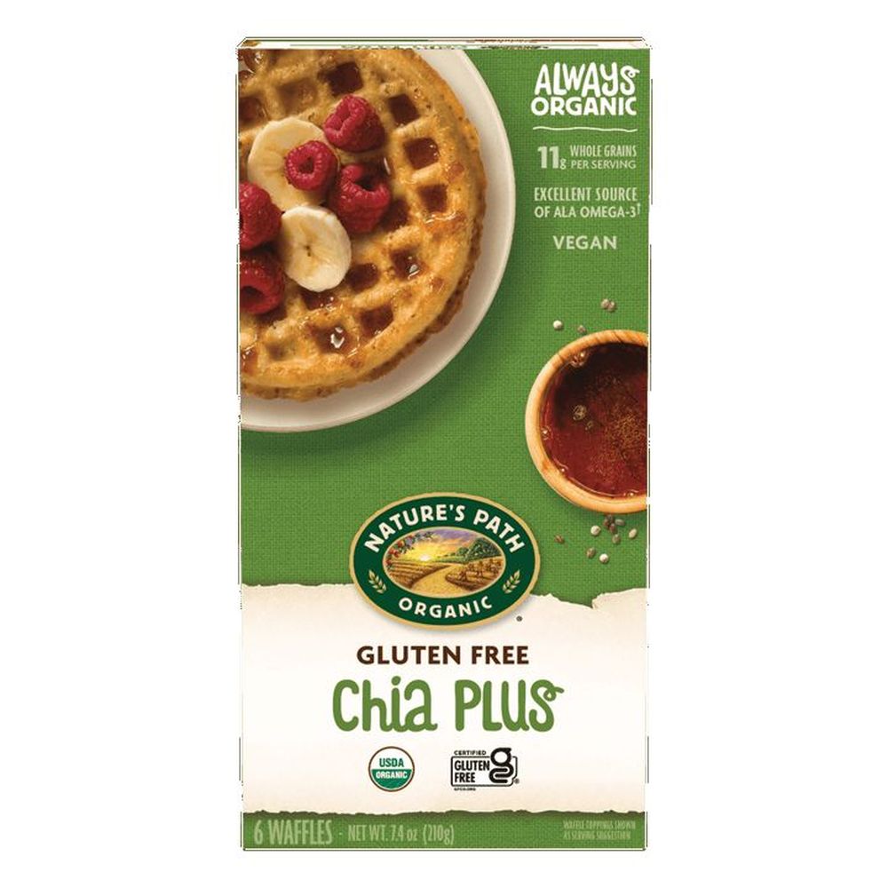 Nature's Path Chia Plus Organic Gluten Free Waffles, 210 G -- 12 Per Case