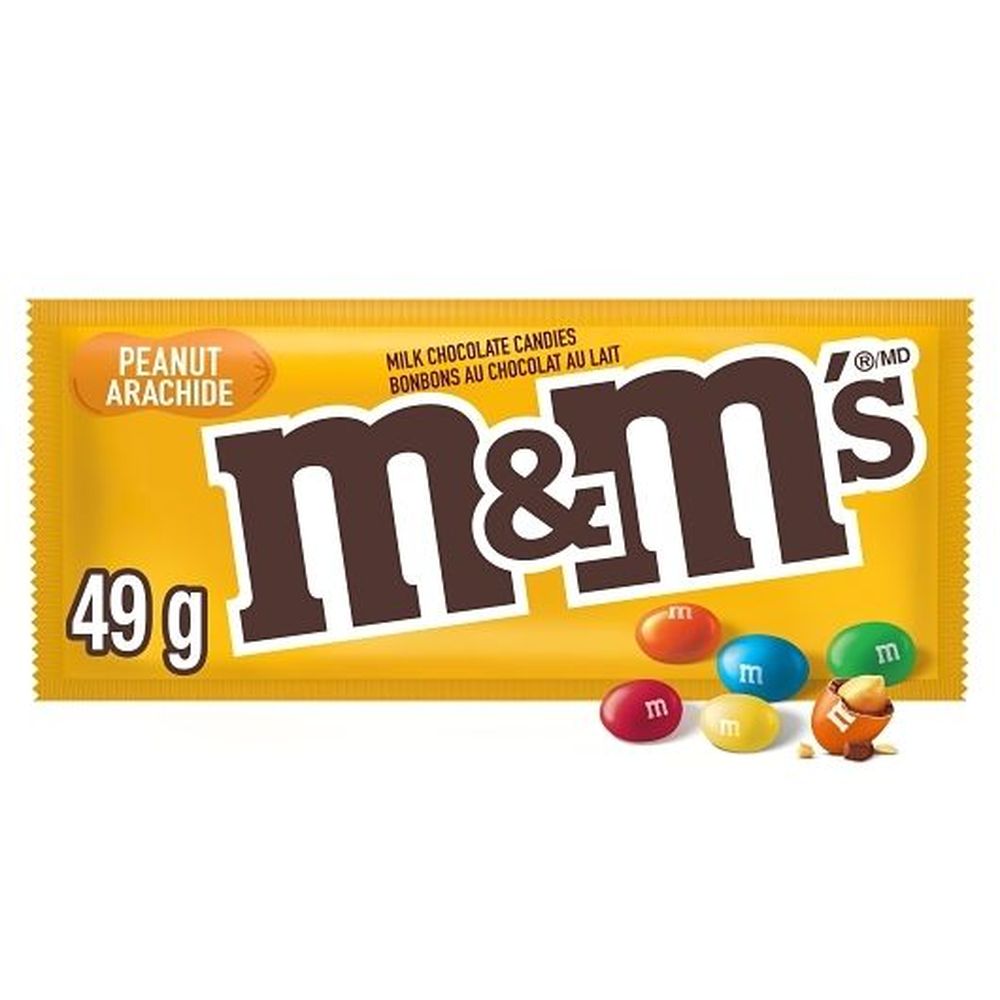 M&m's Peanut Milk Chocolate Candies, 24 Count -- 6 Per Case