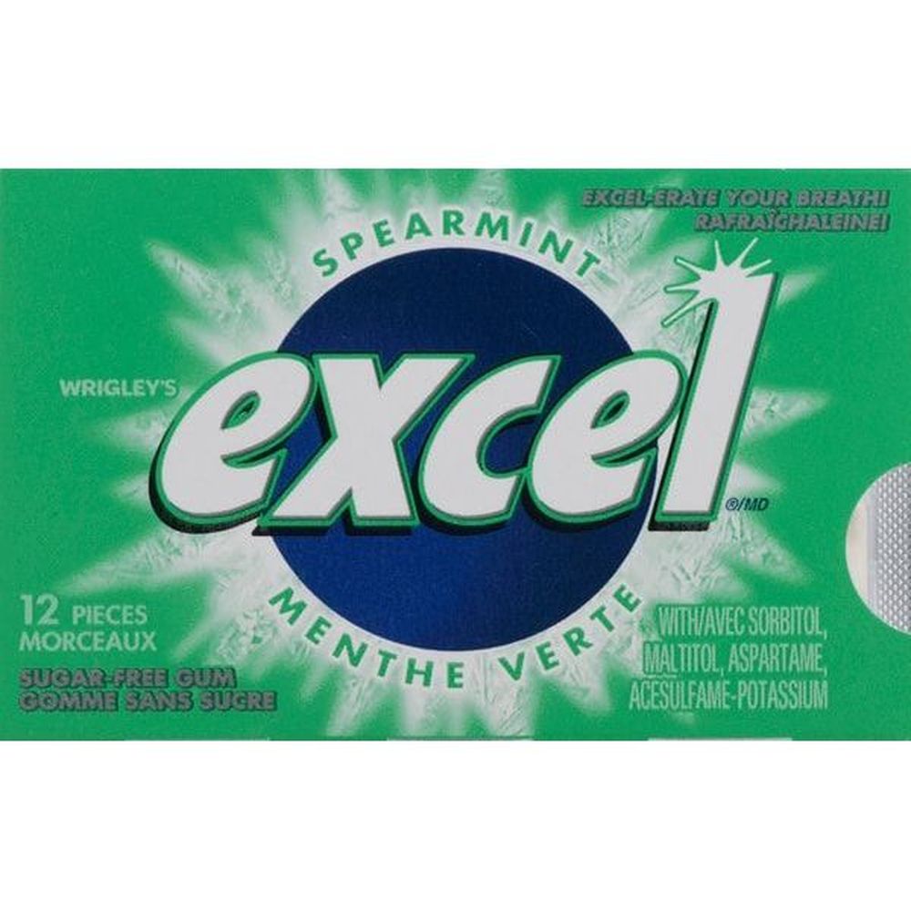 Excel Assorted Flavor Sugar Free Gum - Counter Bottle, 96 Count