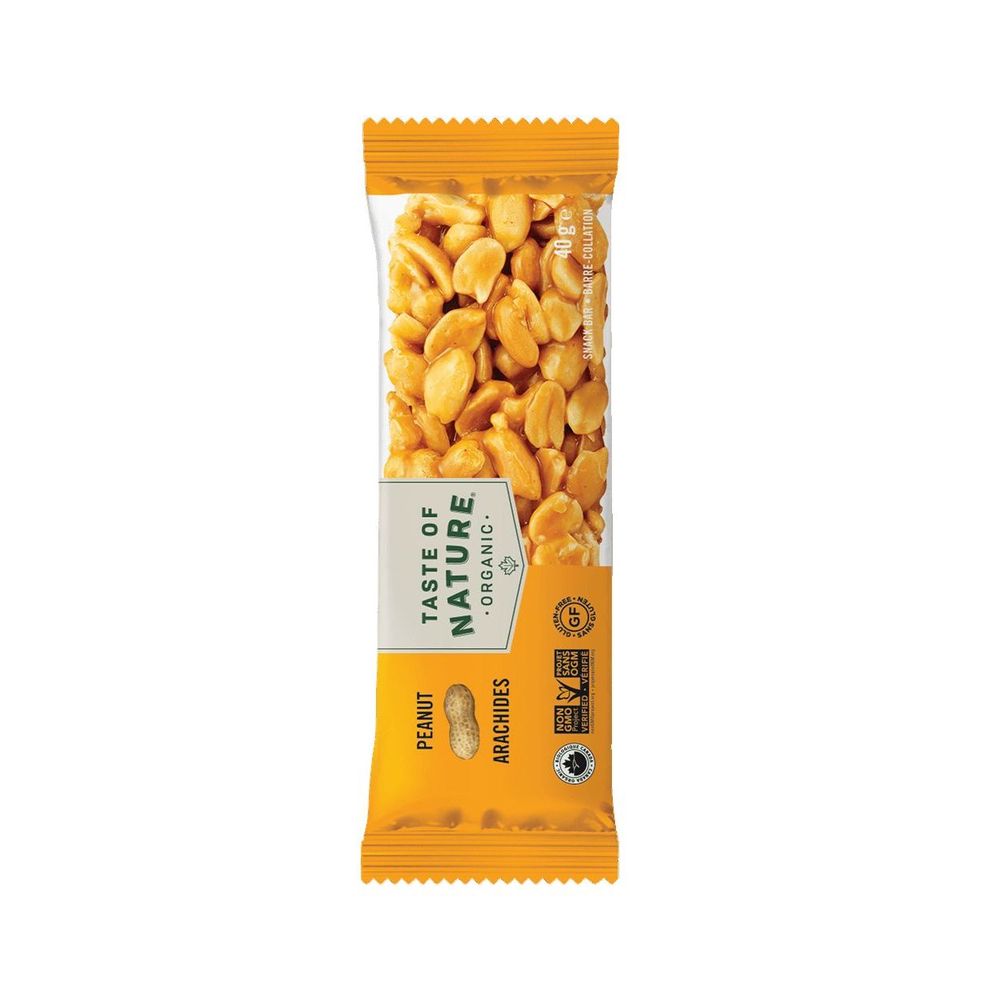Taste Of Nature Organic Peanut Snack Bar, 40 G -- 16 Per Case