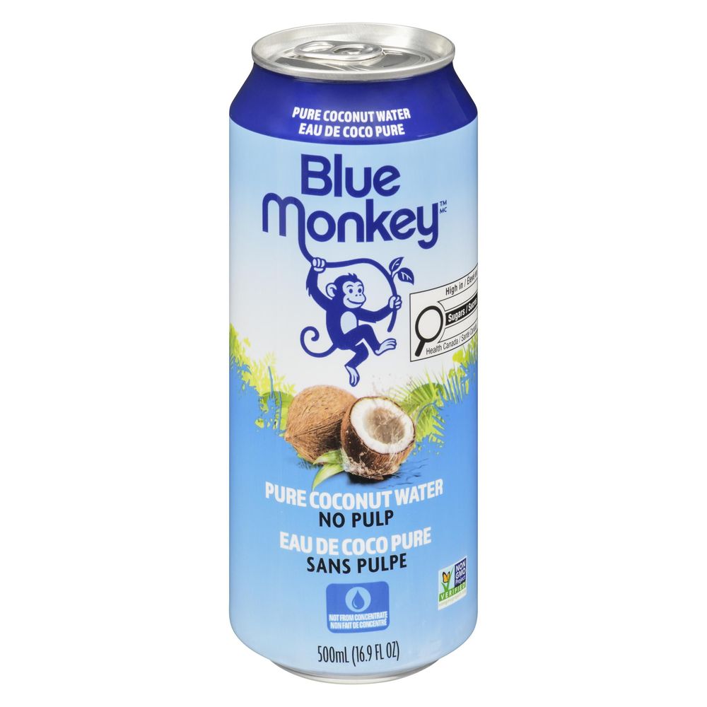 Blue Monkey Eau De Coco Pure Sans Pulpe, 500 Ml – 24 Par Caisse