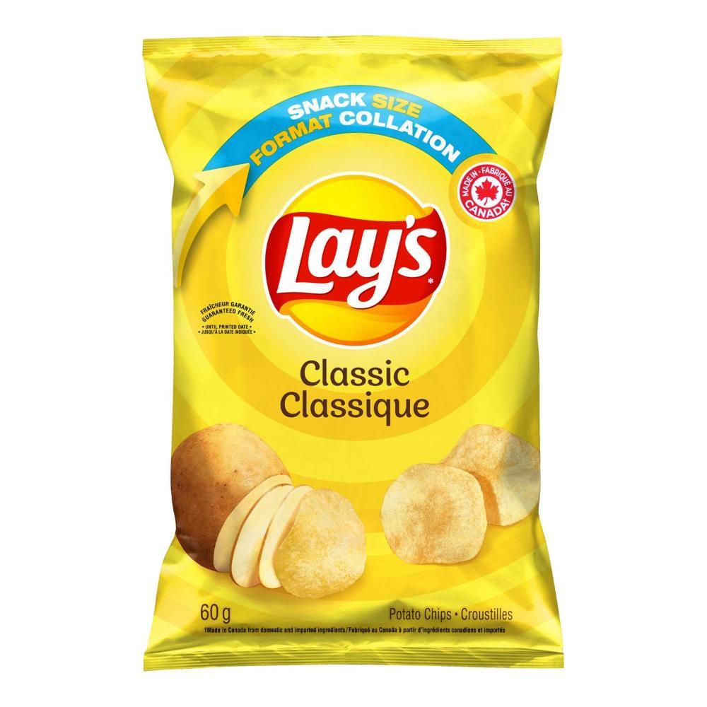 Lay's Croustilles De Pommes De Terre Ordinaires, 60 G – 32 Par Boîte