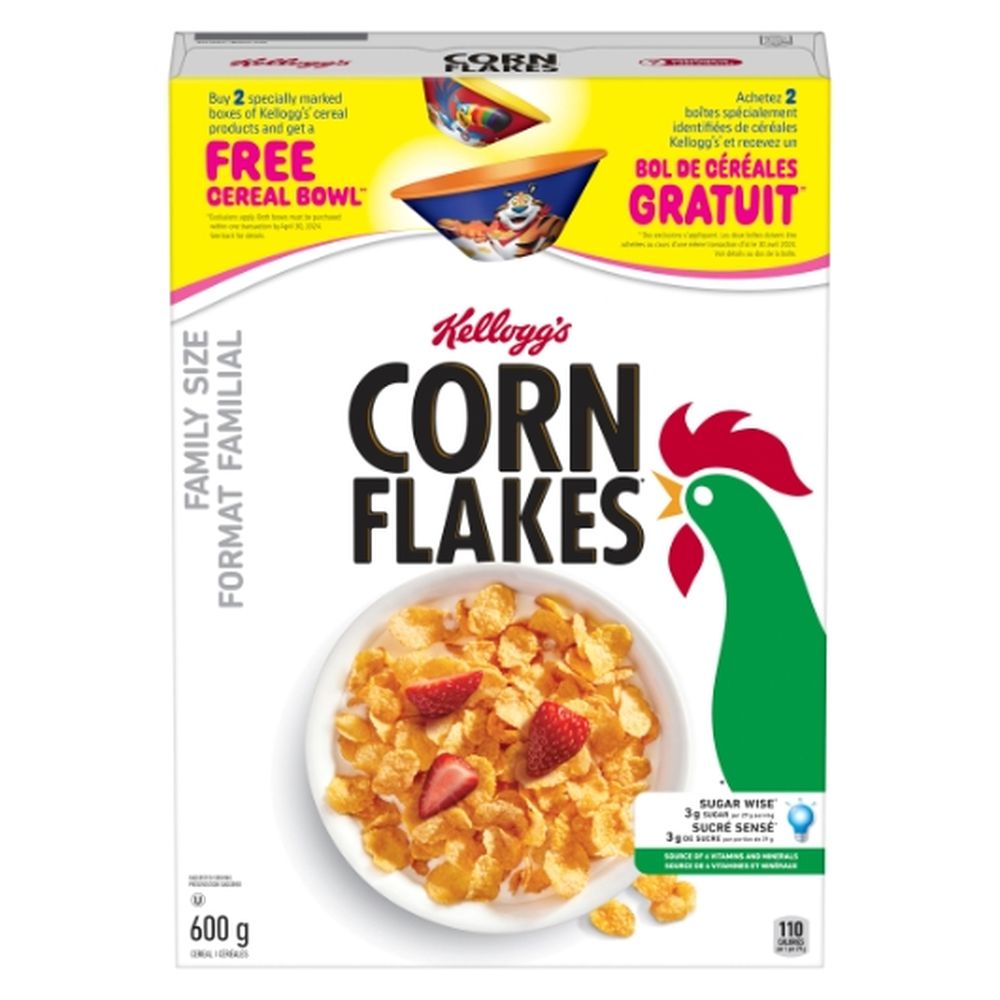 Corn Flakes Original Cereal, 600 G Box -- 10 Per Case
