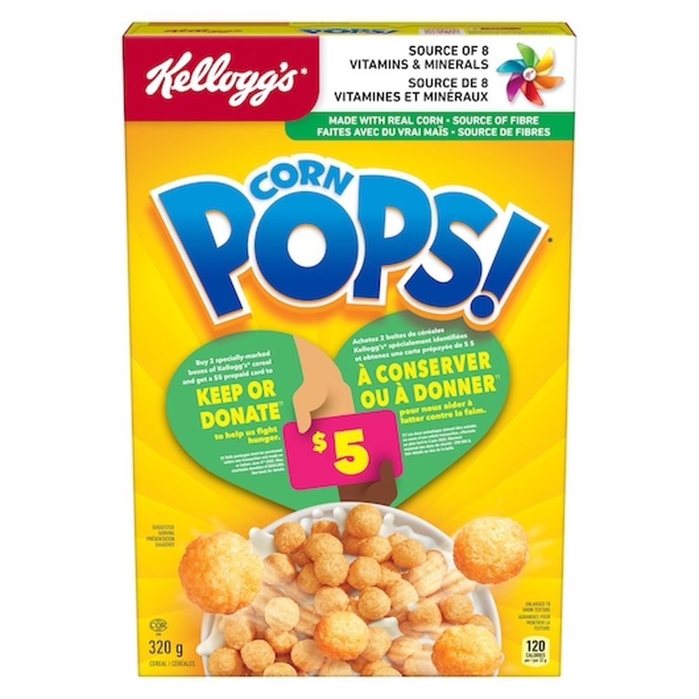 Corn Pops Céréales, 320 G – 12 Par Boîte