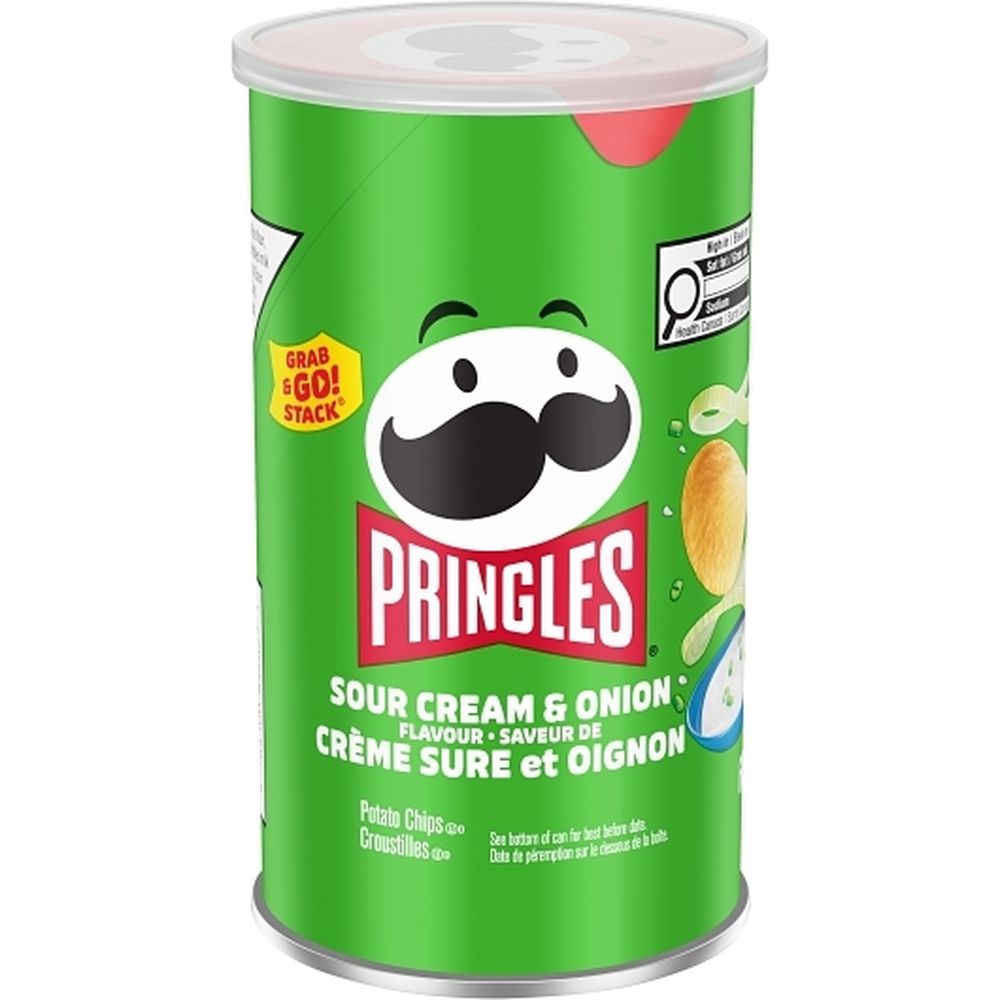 Pringles Sour Cream And Onion Potato Crisp, 68 G -- 12 Per Case