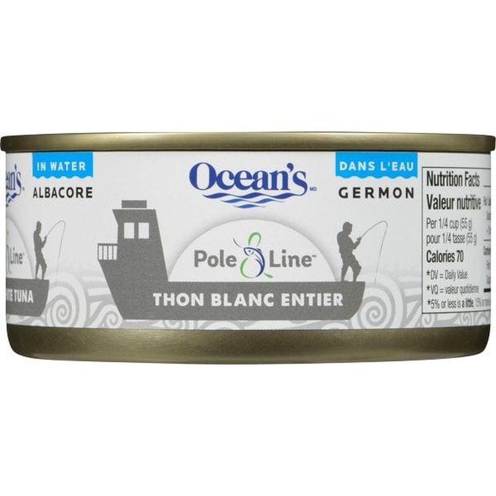 Oceans Pole And Line Solid White Albacore Tuna In Water, 170 G -- 24 Per Case