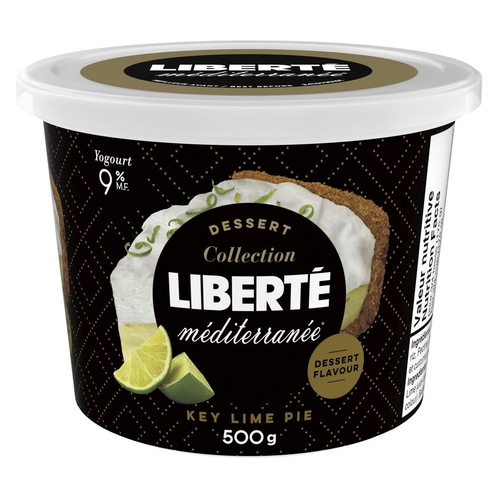 Liberte 9 Percent Milkfat Mediterranee Key Lime Pie Yogurt, 500 G -- 6 Per Case