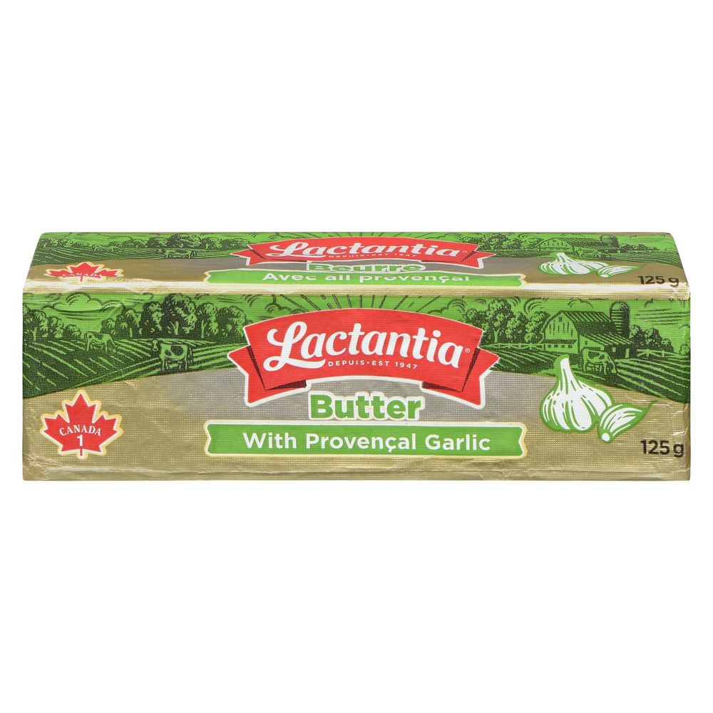 Lactantia Bâtonnets De Beurre À L'ail, 125 G – 32 Par Caisse