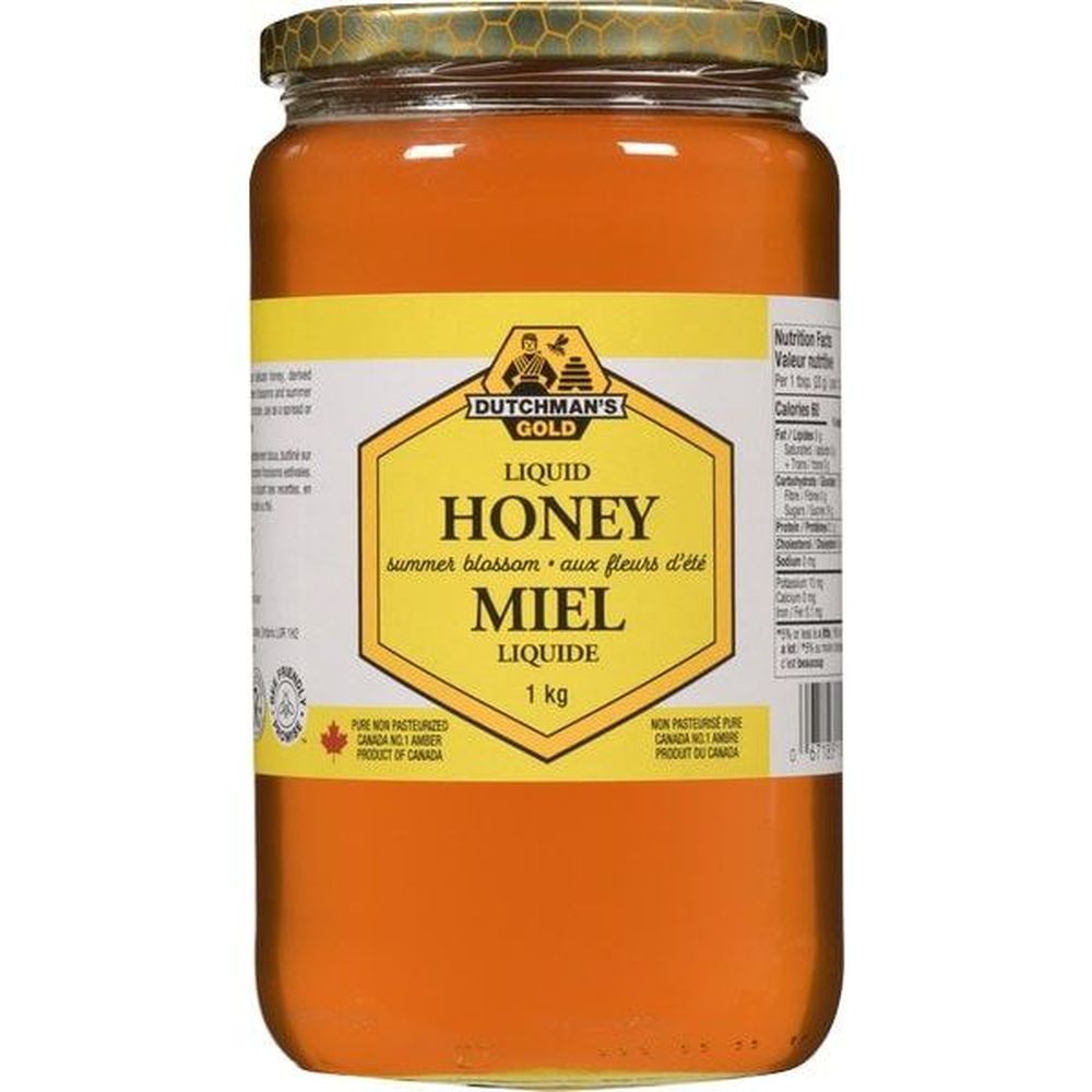 Dutchman's Gold Miel Pur Liquide De Fleurs D'été, 1 Kg -- 12 Par Boîte