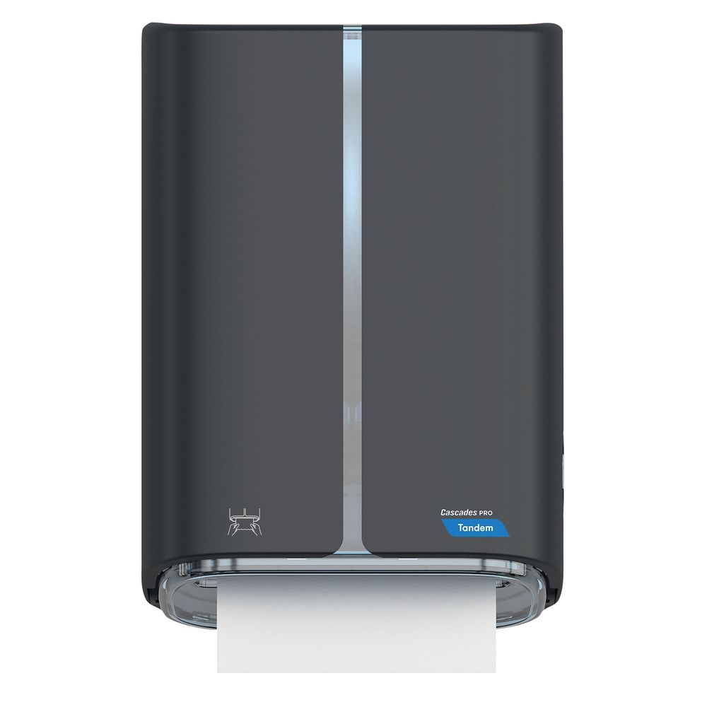 Cascades Pro Tandem Dark Gray Mechanical No-touch Hand Towel Dispenser
