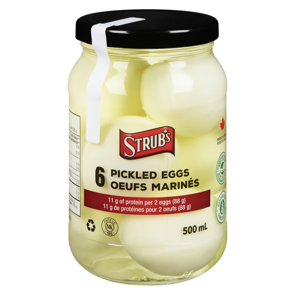 Strub's Œufs Marinés, 500 Ml – 12 Par Caisse