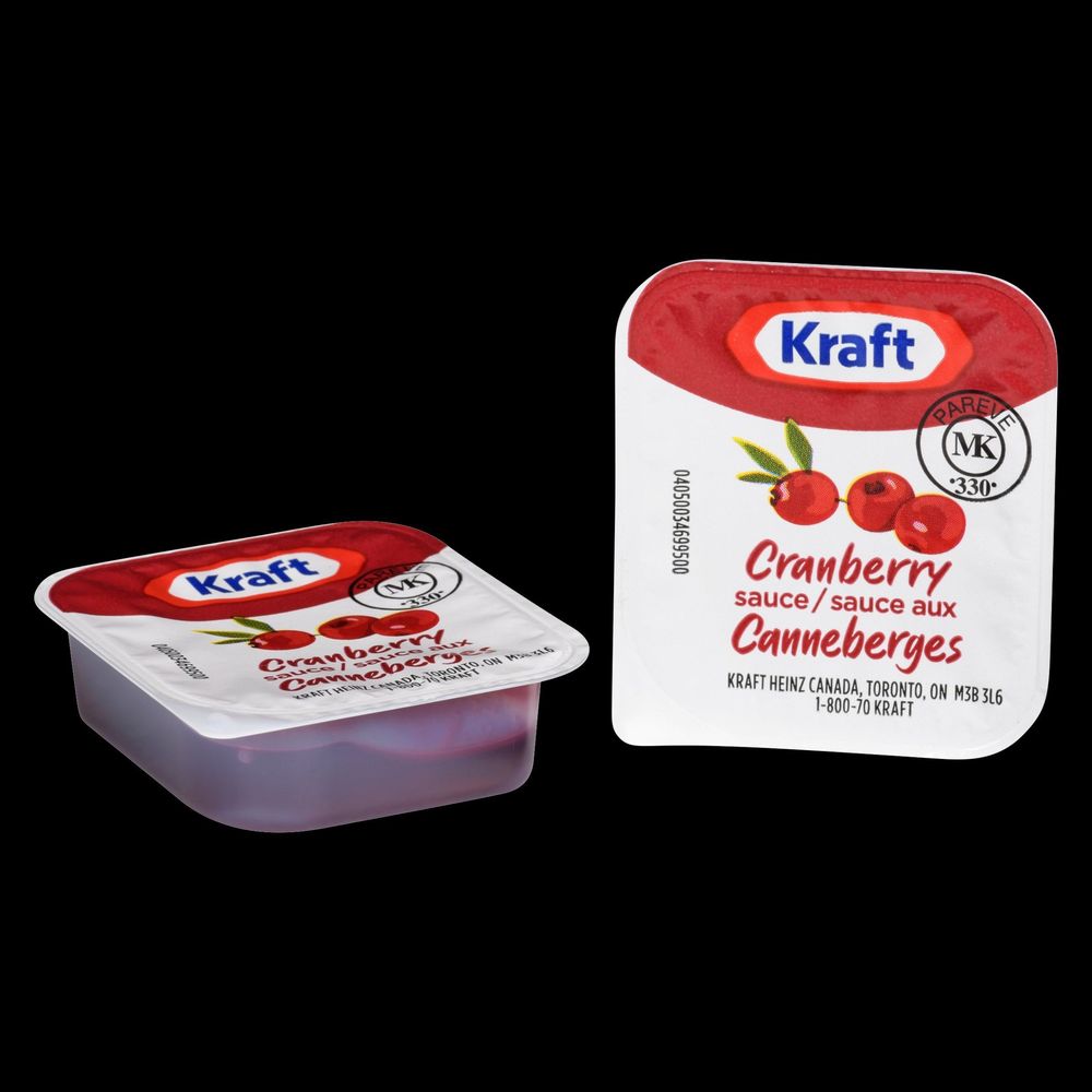 Kraft Cranberry Sauce - Portion Pack, 16 Ml -- 200 Per Case