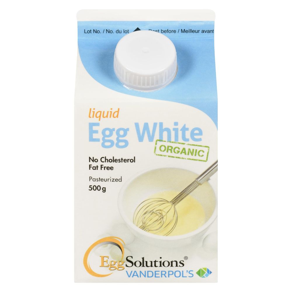 Vanderpols Organic Liquid Egg Whites, 500 G -- 12 Per Case